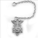 Picture of Pin Guard - White Gold Plate BSN Caduceus